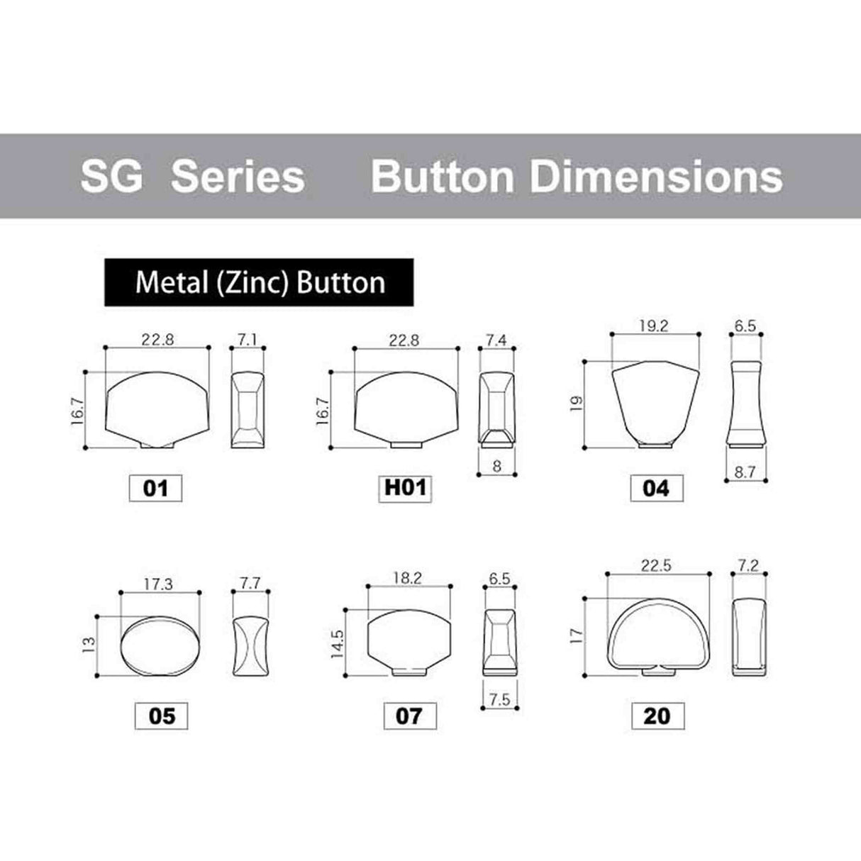 Gotoh GTH13318 SG301 stemmechanieken met 04 knoppen, 3L3R, chroom