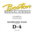 Boston CN-4-NT D-4 snaar for classic guitar, silverplated wound nylon, normal tension