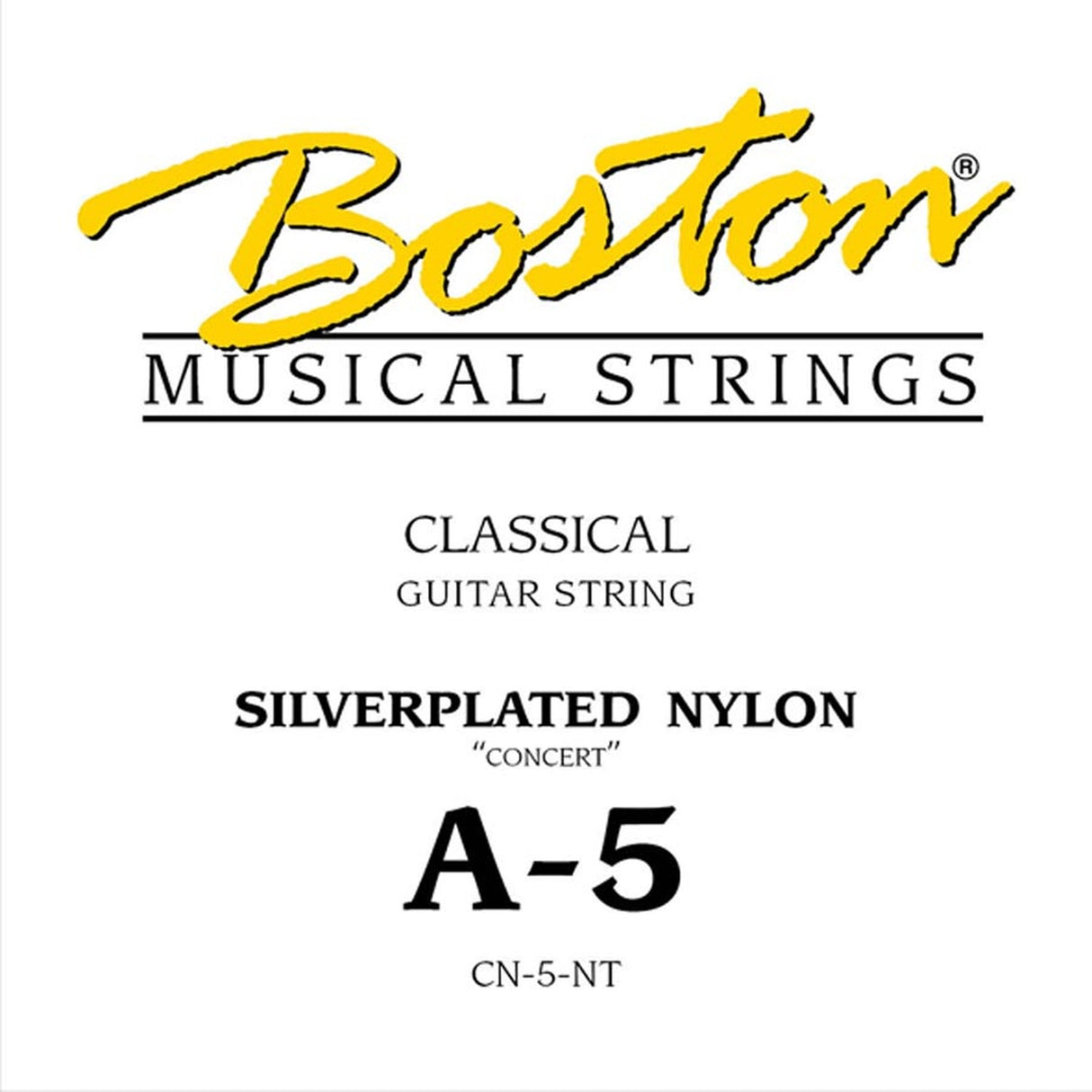 Boston CN-5-NT A-5 snaar for classic guitar, silverplated wound nylon, normal tension