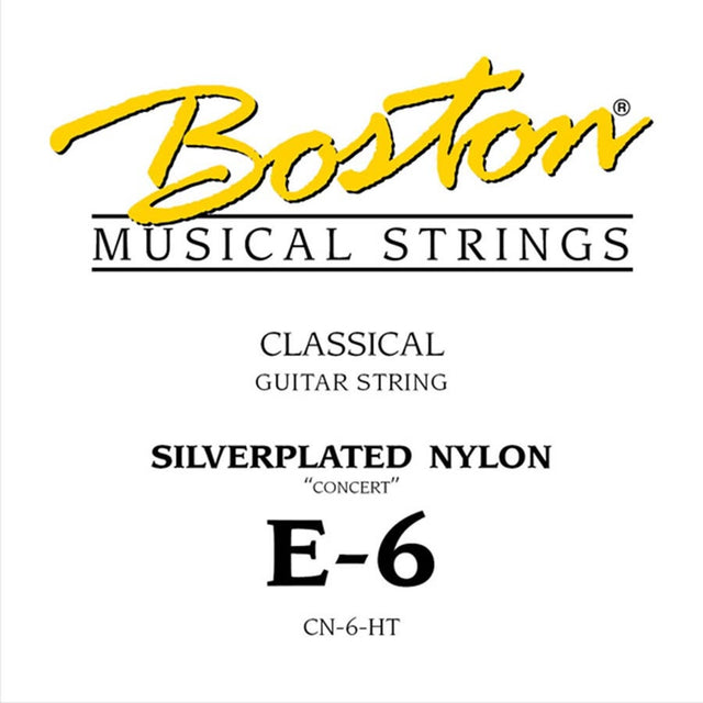 Boston CN-6-HT E-6 snaar for classic guitar, silverplated wound nylon, hard tension