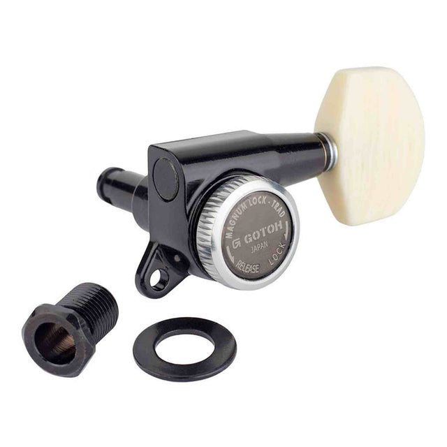 Gotoh GTH14157 SG381 stemmechanieken met Magnum Lock Trad and M01 knoppen, 3L3R, cosmo zwart