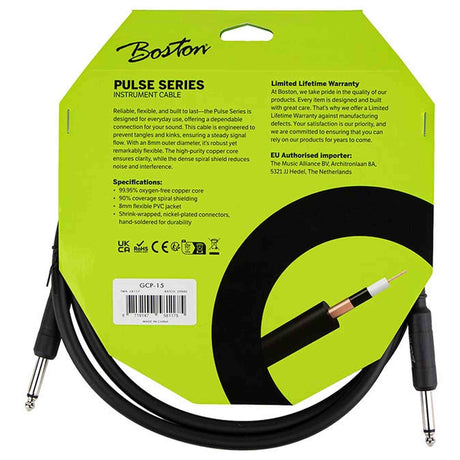 Boston GCP-15 Pulse Series instrumentkabel jack-jack 1,5 meter