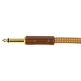 Boston GCRT-90 Prime Series woven jacket instrumentkabel jack-jack 9 meter yellow tweed