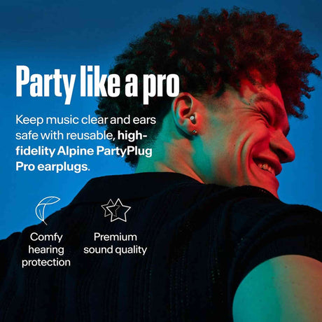 Alpine ALP-PP/PRO-TR PartyPlug Pro Oordoppen Transparant met Muziekfilter en 3 Maten