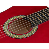 A. Martinez MTC-080/R 4/4 klassieke gitaar dark red transparent met truss rod