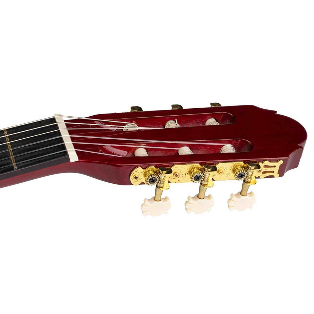 A. Martinez MTC-080/R 4/4 klassieke gitaar dark red met standaard, tas en tuner