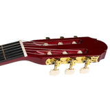 A. Martinez MTC-080/R 4/4 klassieke gitaar dark red met standaard, tas en tuner