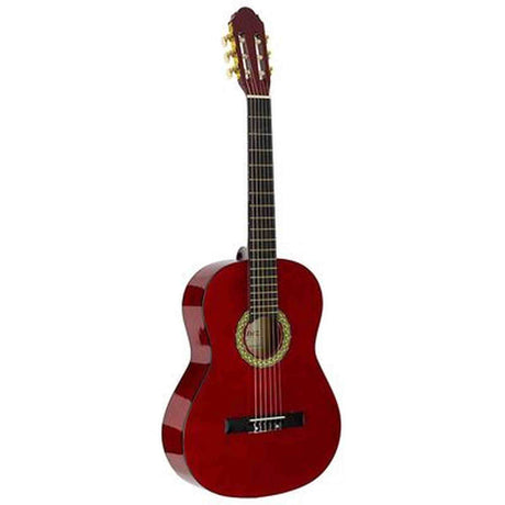 A. Martinez MTC-083/R 3/4 klassieke gitaar dark red transparent met truss rod