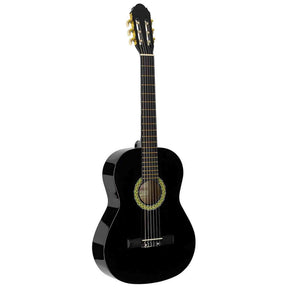 A. Martinez MTC-083/B 3/4 klassieke gitaar zwart linden body met truss rod