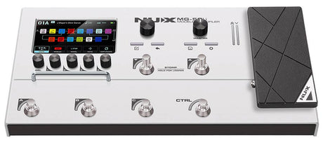 NUX MG-50Li WH Multi-Effects Processor met Amp Modeler, Profiler, Battery, USB Audio en Draagtas, Wit