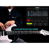 Litejam RGB24/WH elektrische gitaar – 24 frets, 144 RGB LED’s, HSH-configuratie, met gigbag, wit