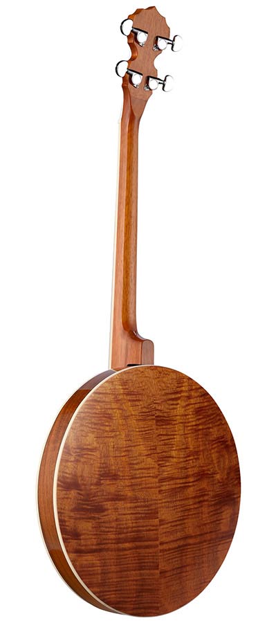 SX BJ564 4-Snarige Tenor Banjo 11 Inch Aluminium Rim met Remo Fiberskyn Vel en Gigbag