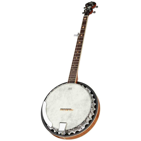 SX BJ565 5-Snarige Bluegrass Banjo 11 Inch Aluminium Rim met Remo Fiberskyn Vel en Gigbag