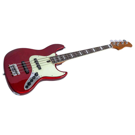 Sire V7N A4/CAR Marcus Miller 4-snarige Actieve Basgitaar Candy Apple Red met Elzen Body en Heritage-3 Preamp