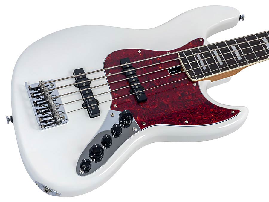 Sire V7N A5/AWH Marcus Miller 5-snarige Actieve Basgitaar Antique White met Elzen Body en Heritage-3 Preamp