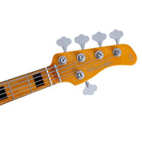Sire P7N A5/SY Marcus Miller 5-snarige Actieve PJ Basgitaar Sunshine Yellow met Elzen Body en Heritage-3 Preamp