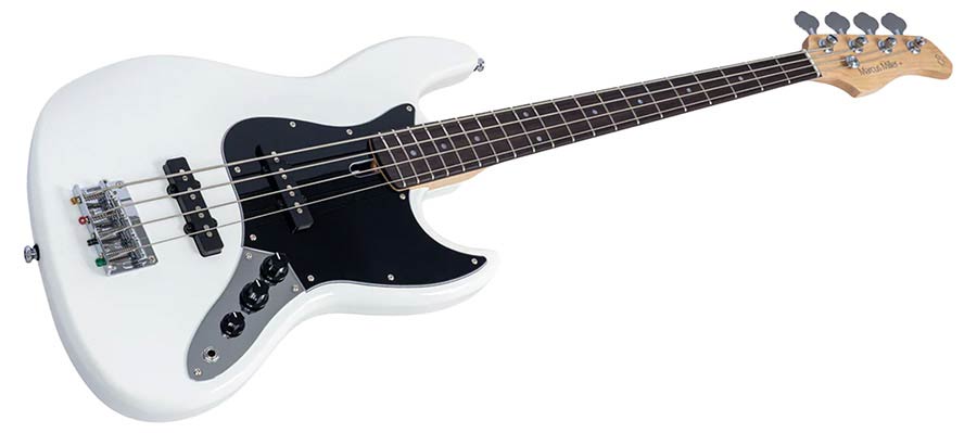 Sire Marcus Miller V1 4/AWH V Series 4-snarige Basgitaar Set Antique White met 40W Versterker