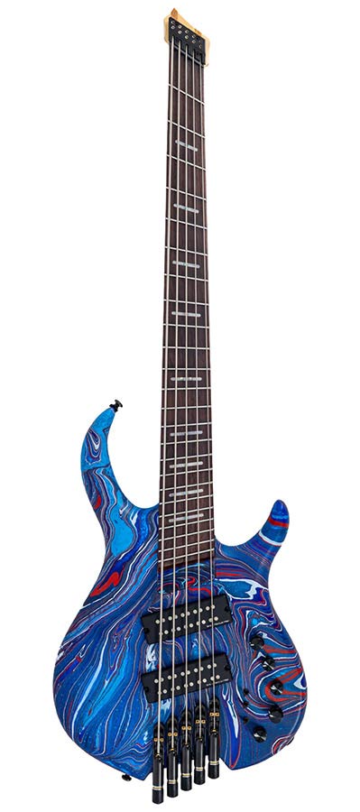 Sire M6H 5/BLSW Marcus Miller M6 Headless 5-String Active Basgitaar Blue Swirl