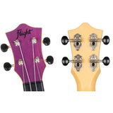 Flight TUS-35 PP Soprano Ukulele Paars met Linden Top, ABS Body en Aquila Snaren