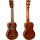 Flight MUS-2 Solid Mahogany Soprano Ukulele met Solid Mahogany Body, Gotoh Friction Tuners en Aquila Super Nylgut Snaren