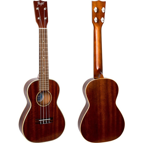Flight MUC-2 Solid Mahogany Concert Ukulele met Solid Mahogany Body, Gotoh Friction Tuners en Aquila Super Nylgut Snaren