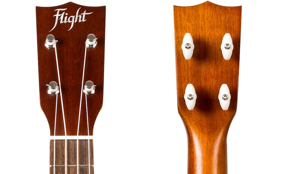 Flight MUC-2 Solid Mahogany Concert Ukulele met Solid Mahogany Body, Gotoh Friction Tuners en Aquila Super Nylgut Snaren