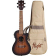 Flight DUC380 CEQ Amber Elektrisch-Akoestische Concert Ukulele met Cutaway, Mahogany Body, Pickup met EQ en Aquila Nylgut Snaren