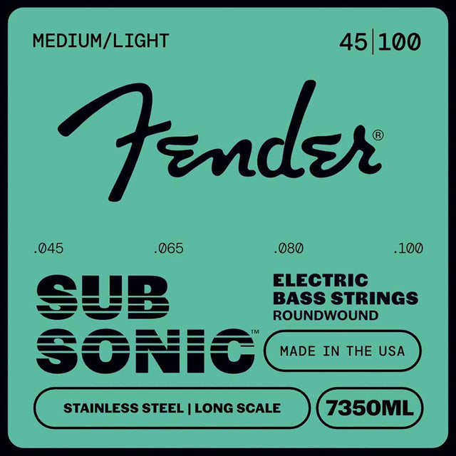 Fender 7350ML SubSonic Bassnaren Stainless Steel Roundwound Long Scale Light Medium 045-100