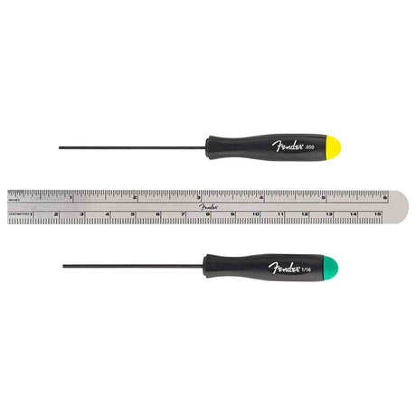 Fender 0990654030 Gitaar Liniaal en Inbussleutel Set Setup Gereedschap Staal