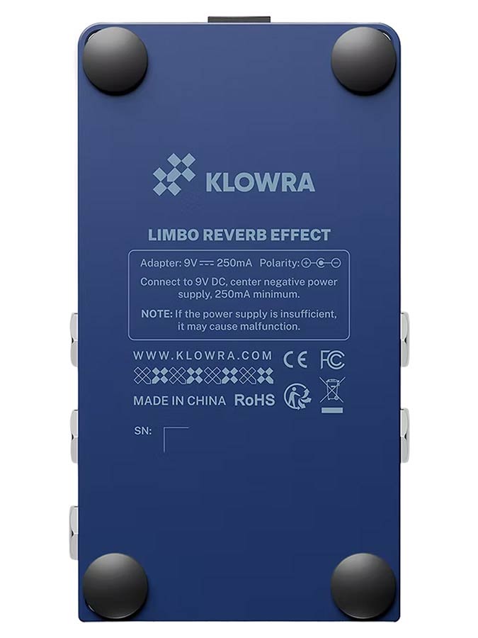 Klowra KBS-01 Bloom Infinity LIMBO stereo multi-type reverb pedaal