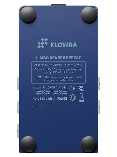 Klowra KBS-01 Bloom Infinity LIMBO stereo multi-type reverb pedaal