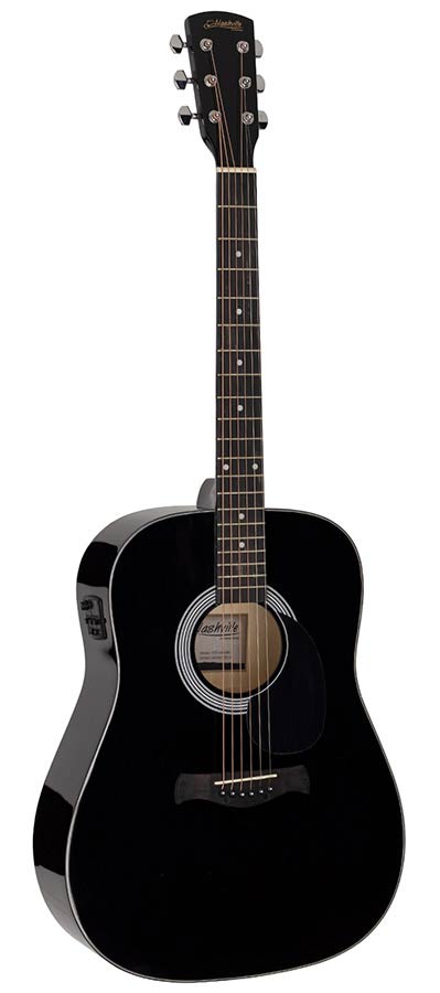 Nashville GSD-60-EBK Dreadnought Elektro Akoestische Gitaar Zwart