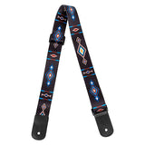 Flight S35 Tempo Ukulele Strap Poly/Leer Blauw met Verstelbare Lengte en Leren Strap Ends