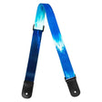 Flight S35 Surf Ukulele Strap Poly/Leer Blauw met Ocean Design en Verstelbare Lengte