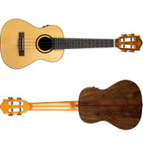 Flight Sophia CE Soundwave Elektrisch-Akoestische Concert Ukulele met Solid Spruce Top, Walnut Body en Soundwave Effects Systeem