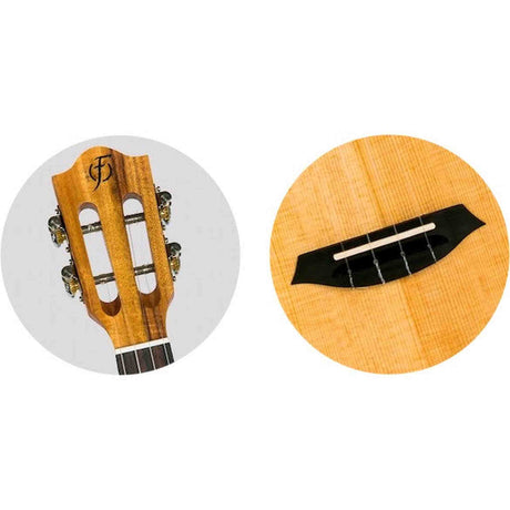 Flight Victoria Concert EQ-A Ukulele met Solid Sitka Spruce Top, Acacia Body, Cutaway en Pickup