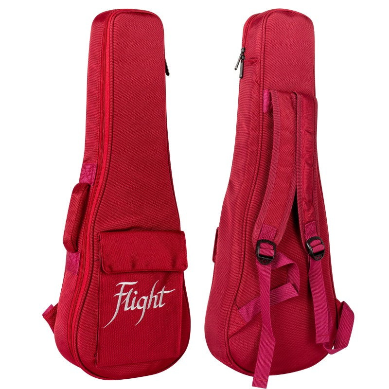 Flight DXBS Deluxe Soprano Ukulele Gigbag 15mm Padded Wine Red met Accessoirevak