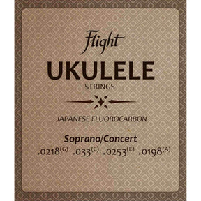 Flight FUSSC-100 Sopraan/Concert Ukulele Snarenset – Fluorocarbon