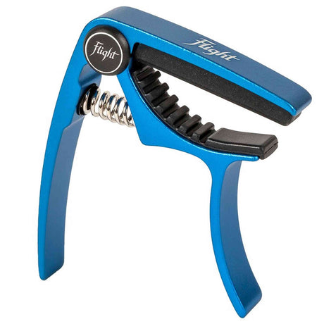 Flight FC-BL Aluminium Ukulele Capo Blauw met Veermechanisme