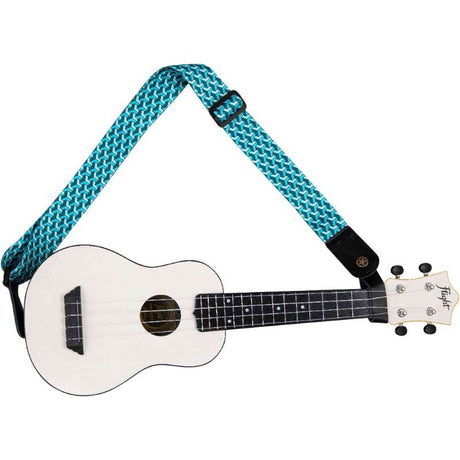 Flight S35 Trail B Ukulele Strap Poly/Leer Blauw met Outdoor Design en Verstelbare Lengte