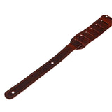 Flight S54 Bruine Leren Ukulele Strap EU Handgemaakt met Headstock Tie