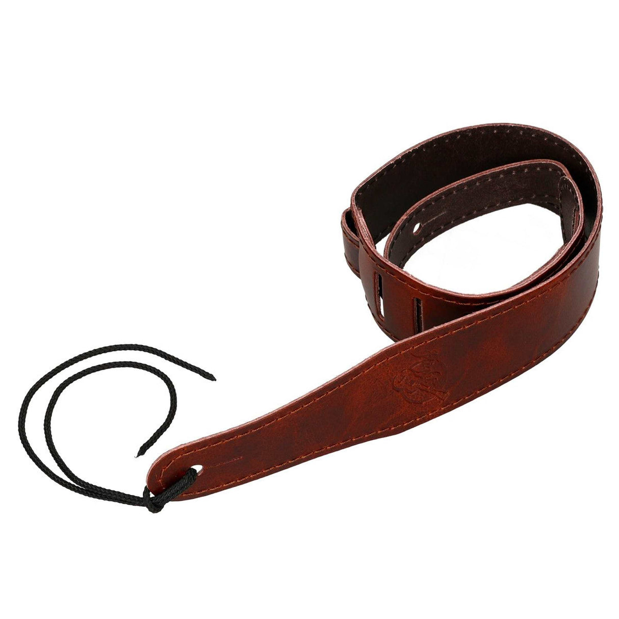 Flight S54 Bruine Leren Ukulele Strap EU Handgemaakt met Headstock Tie