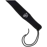 Flight S51 Zwarte Leren Ukulele Strap EU Handgemaakt met Headstock Tie