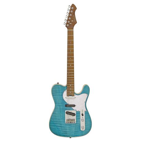 Aria 615-MK2 Hot Rod Collection Nashville TQBL Turquoise Blauwe elektrische gitaar