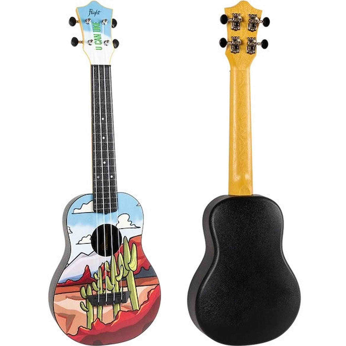 Flight TUC-UCU U Can Uke Signature Concert Ukulele met Linden Top, ABS Body en Desert Print