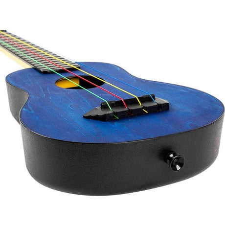 Flight TUSL-KIDZ Soprano Longneck Ukulele Blauw met Linden Top, ABS Body en Aquila Kids Snaren