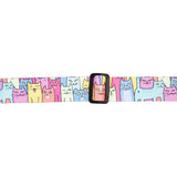 Flight S35 Kitty Ukulele Strap Poly/Leer met Kitty Design en Verstelbare Lengte