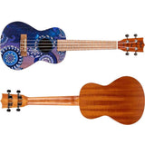 Flight AUC-33 Stardust Concert Ukulele met Sapele Body, Art Design en Aquila Nylgut Snaren