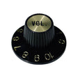 Boston KG-260-V Witch Hat Knop met Gouden Kap - Zwart Volumeknop