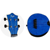 Flight TUS-65 SAPPHIRE Soprano Ukulele met Linden Top, ABS Body en Sapphire Blue Afwerking